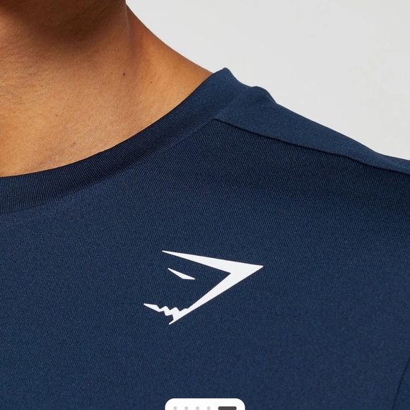 GYMSHARK ARRIVAL T-SHIRT REGULAR FIT LARGE NAVY NWT IN PACKAGING - Picture 4 of 6